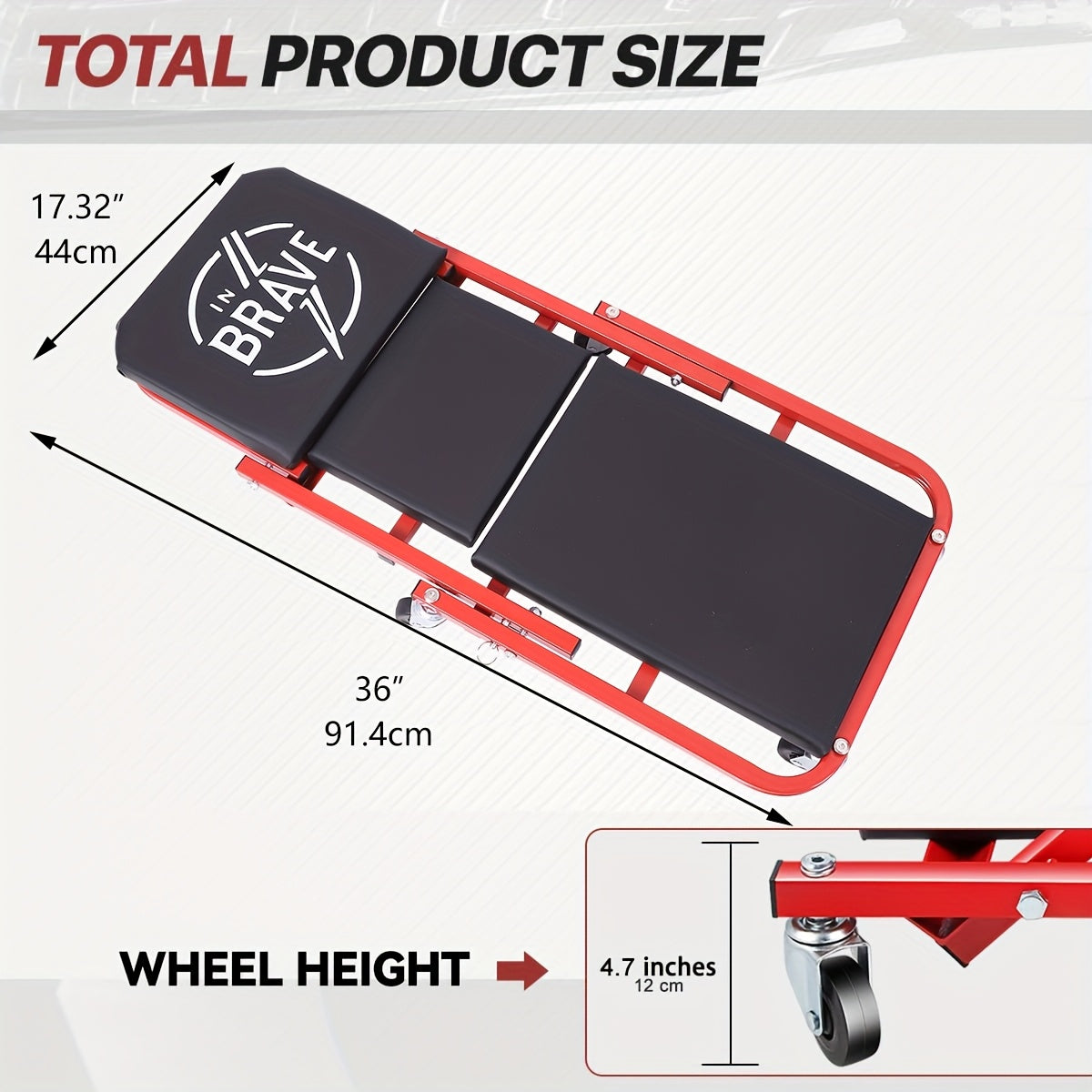 Foldable Z-Shaped Car Repair Creeper Seat