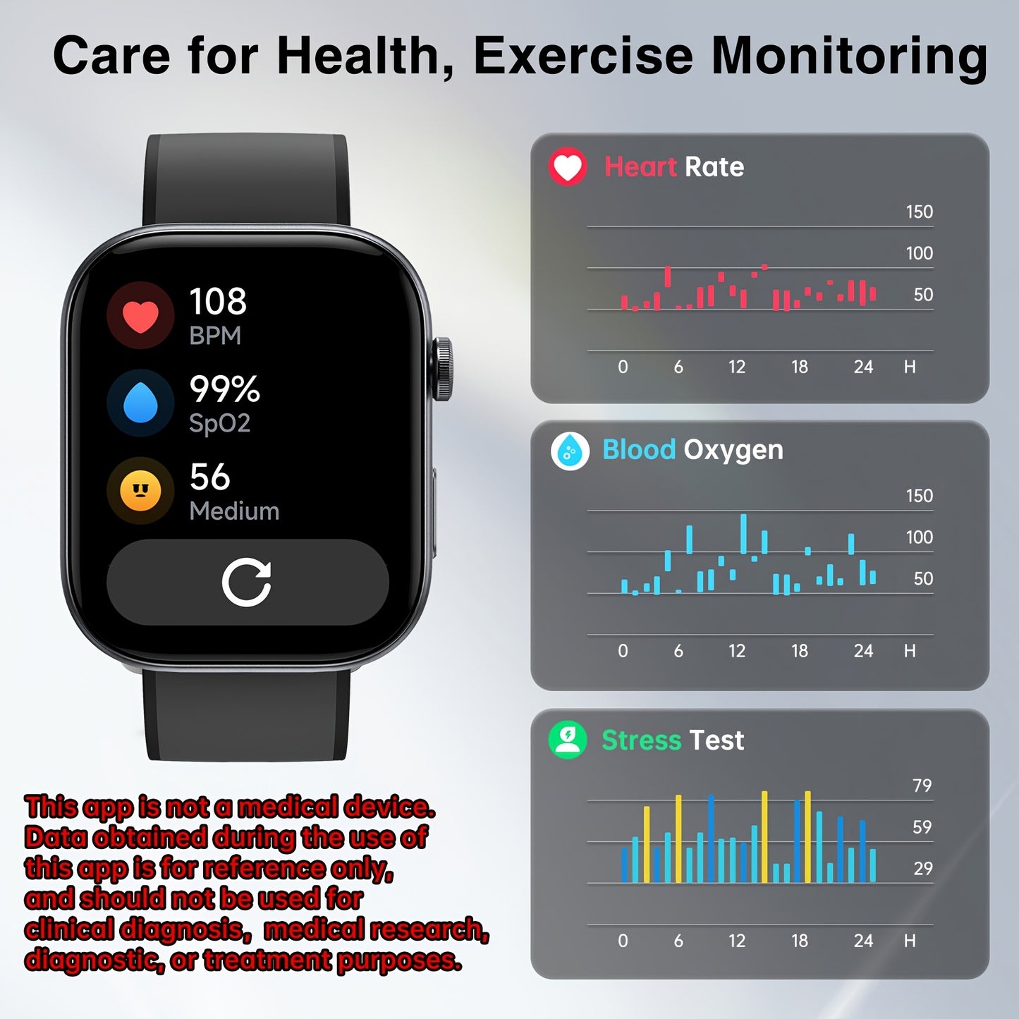 Rechargeable USB Powered Portable Smartwatch Battery Life