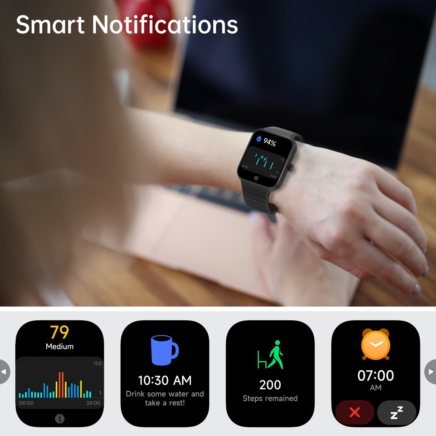 Wireless Smartwatch Device USB Powered Connectivity