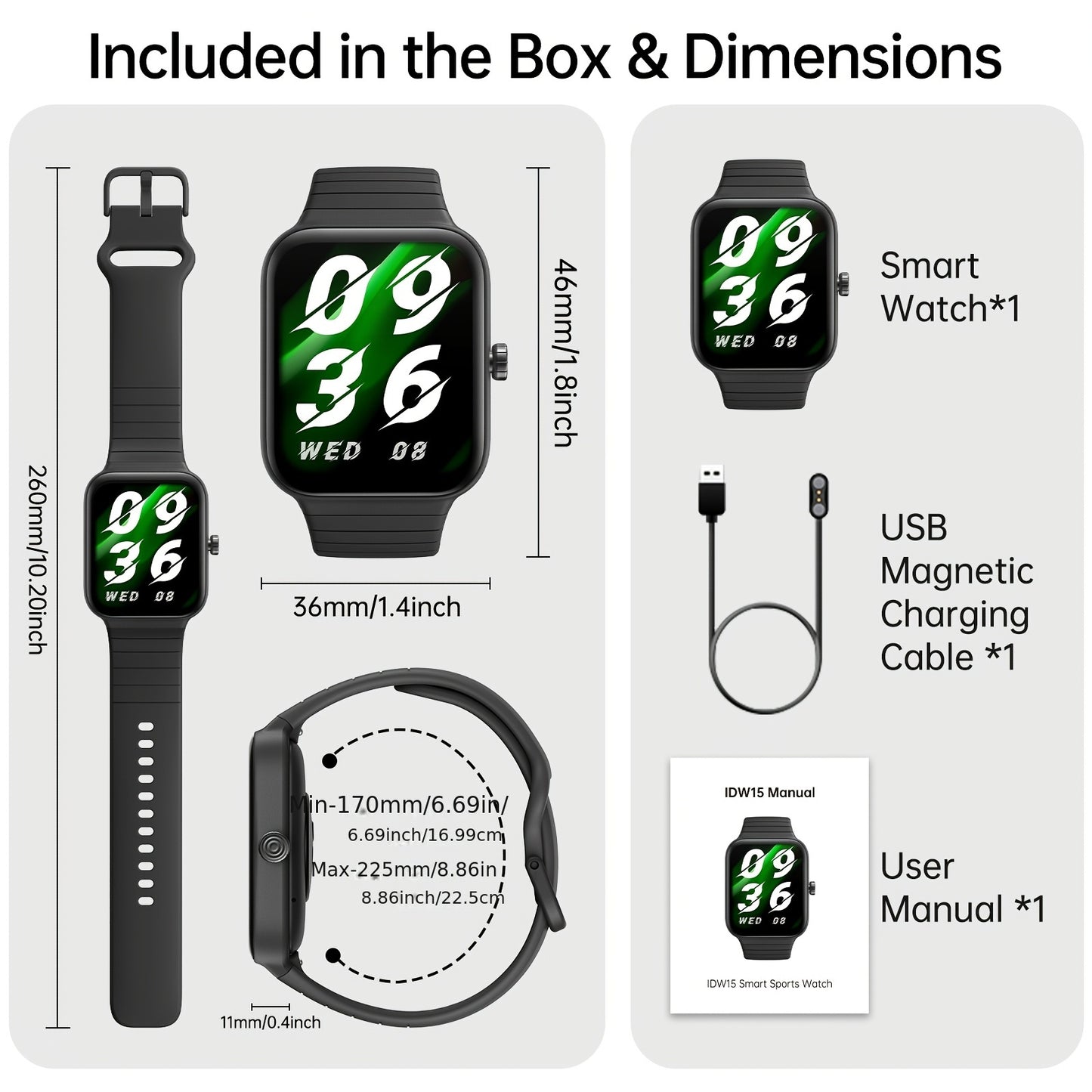 Wireless Smartwatch Device USB Powered Connectivity