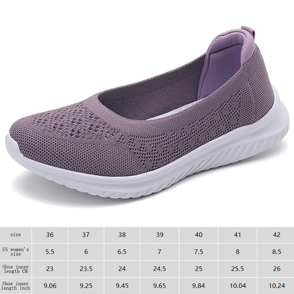 Women Knit Walking Shoes