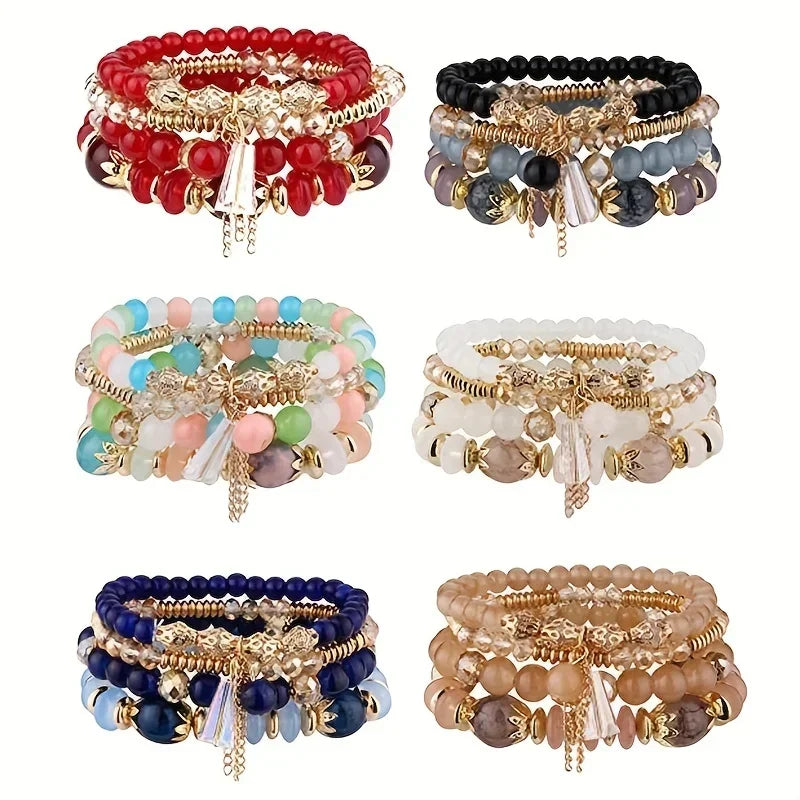 Bohemian Beaded Bracelets Set for Fashionable Summer Style