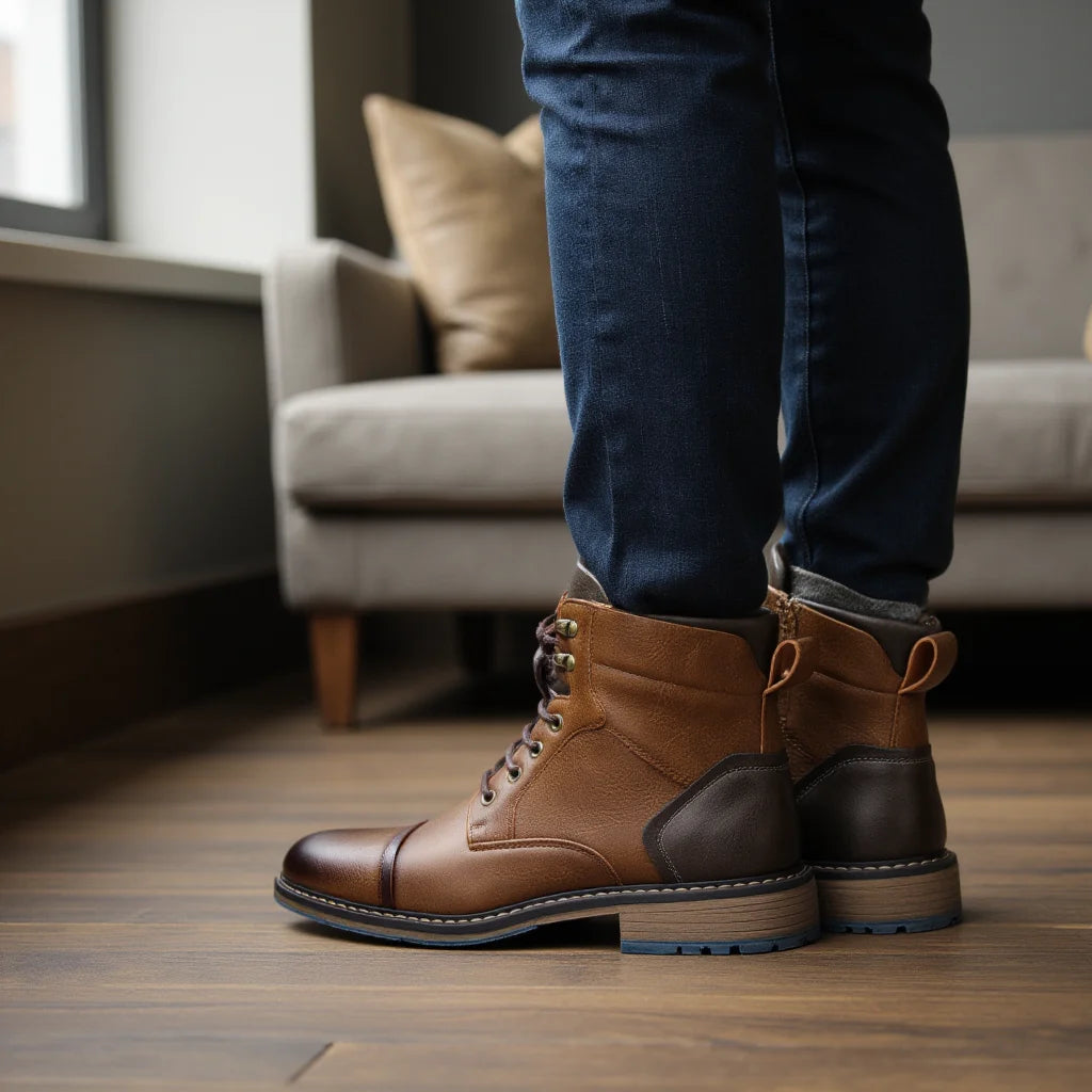 Retro Leather Men’s Boots