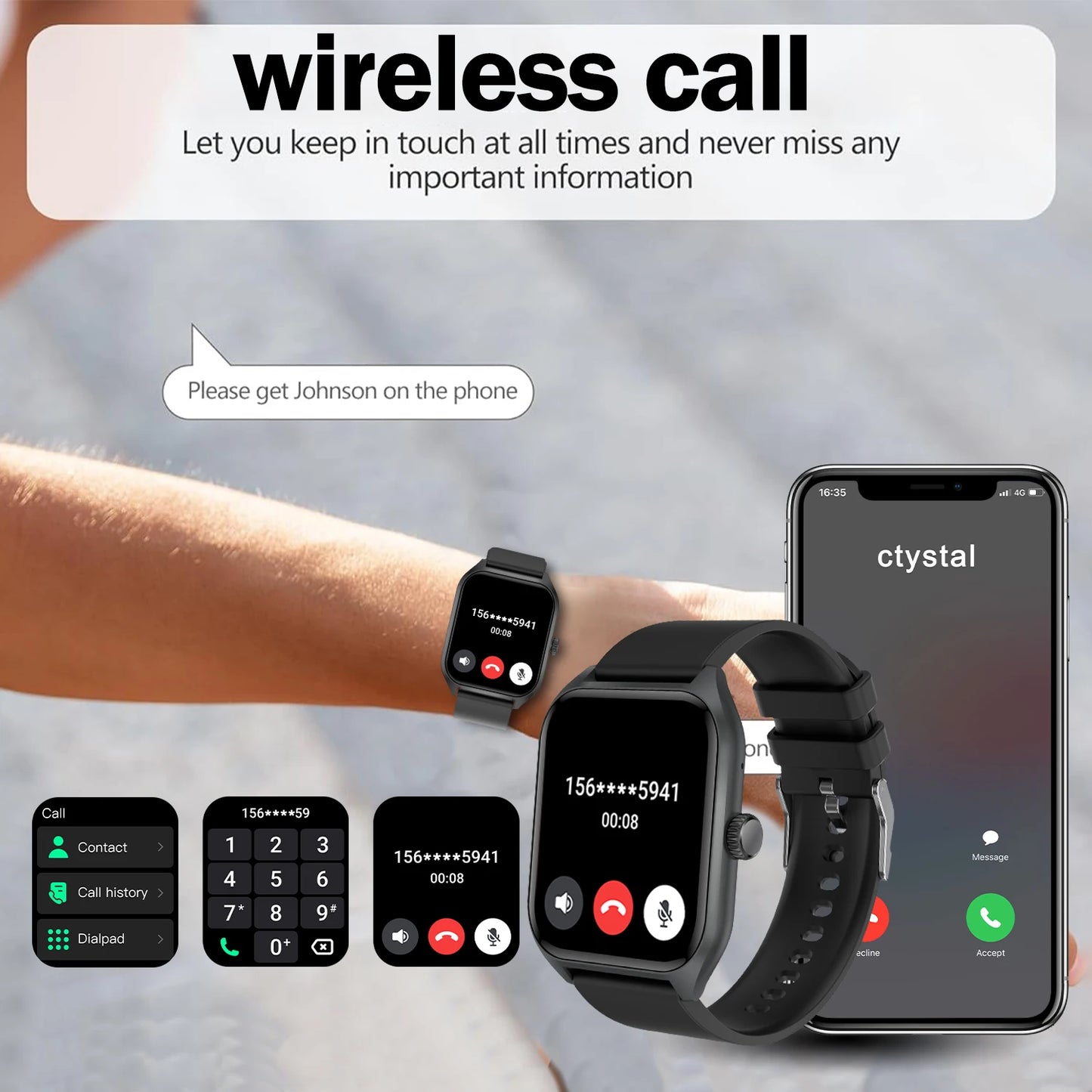 BookerBoutique25 AI Voice Assistant Smart Watch For Men