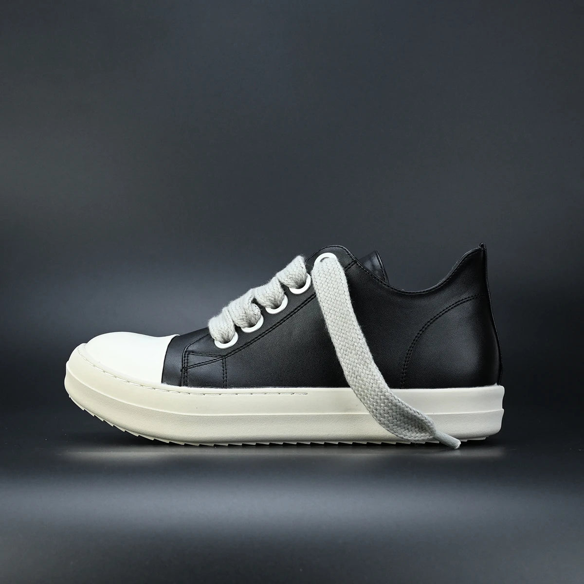 Men Shoe Black Canvas Low Top Women Sneaker OwensQuality Lace Up