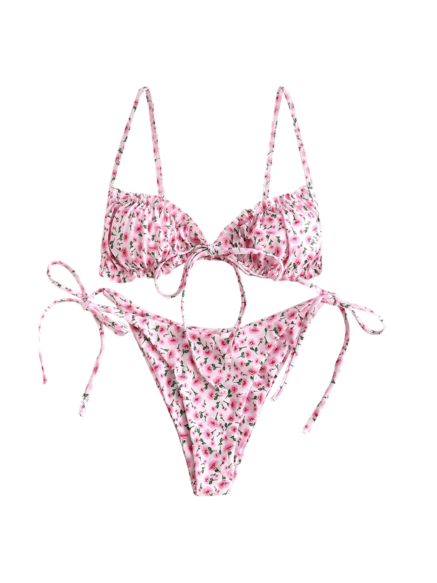 BookerBoutique25 Floral Butterfly Geometric Bikini Set