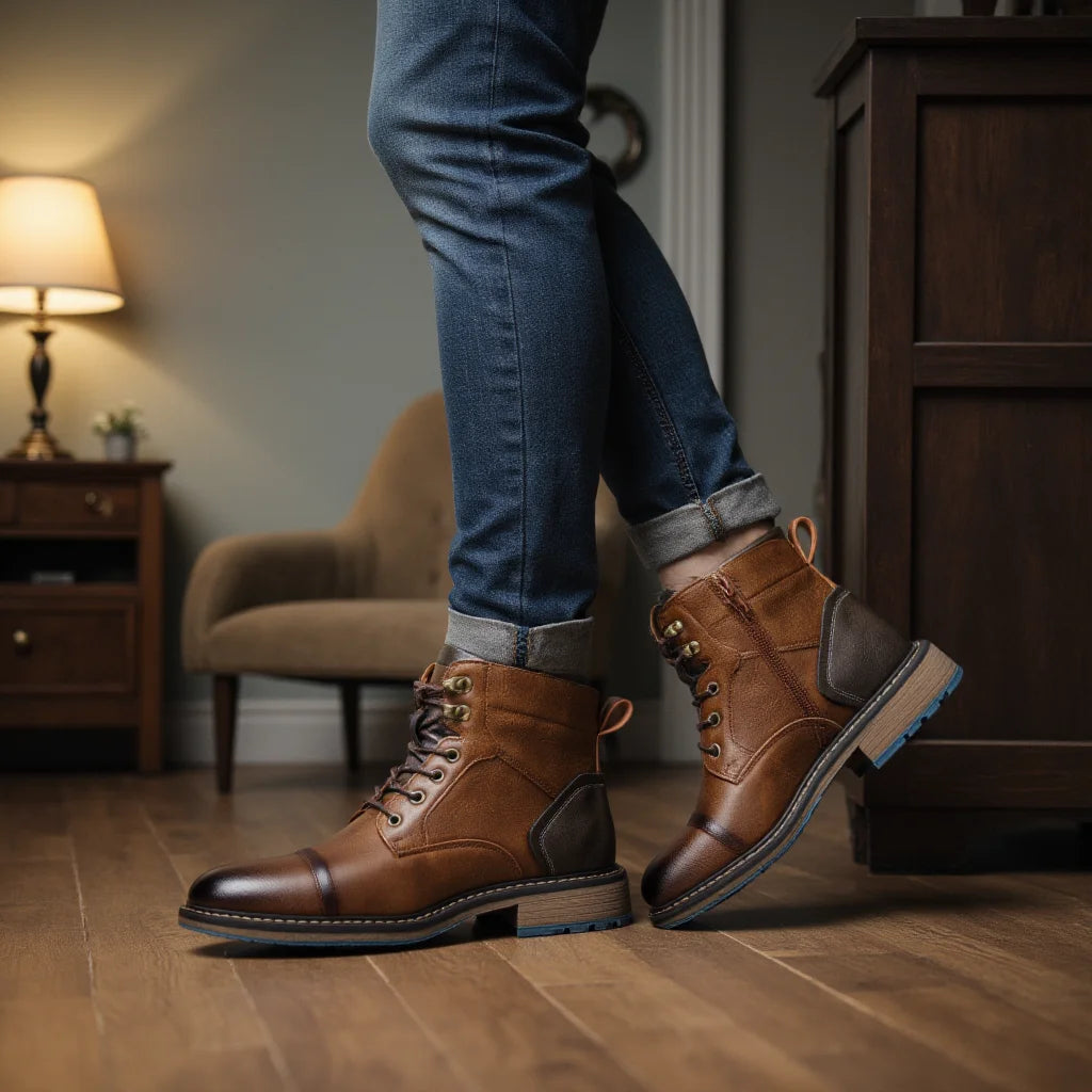 Retro Leather Men’s Boots