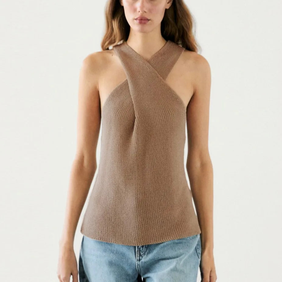 BookerBoutique25 Womens Casual V Neck Tank Top Knit