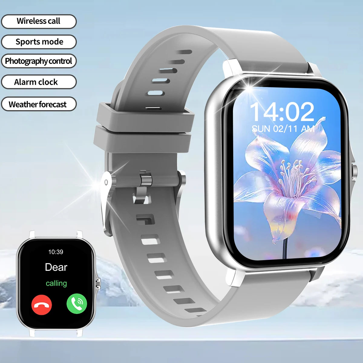 Smart Fitness Watch with Call and Message Alerts