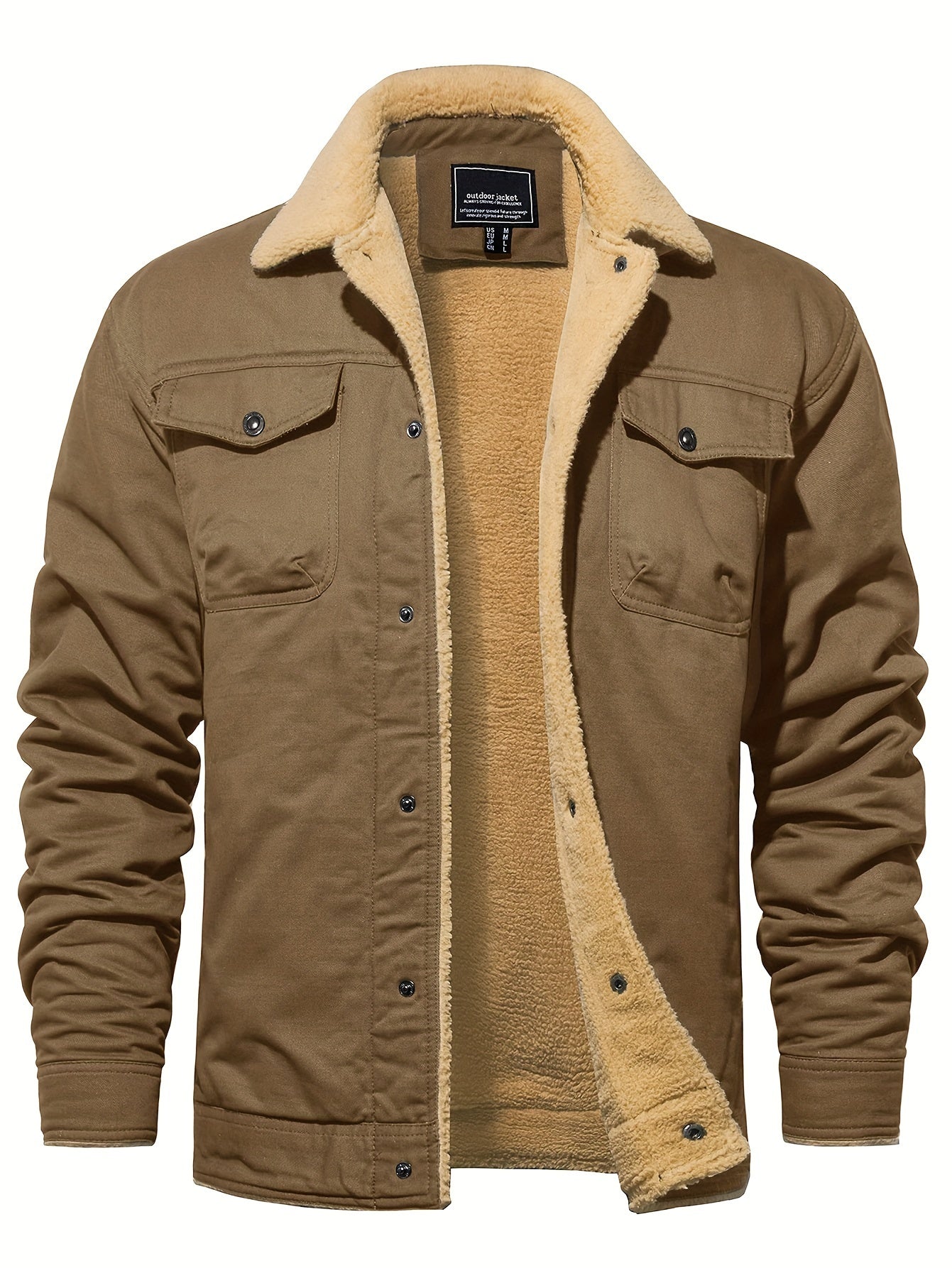 Vintage Cotton Snap Button Shirt For Men Everyday Classic