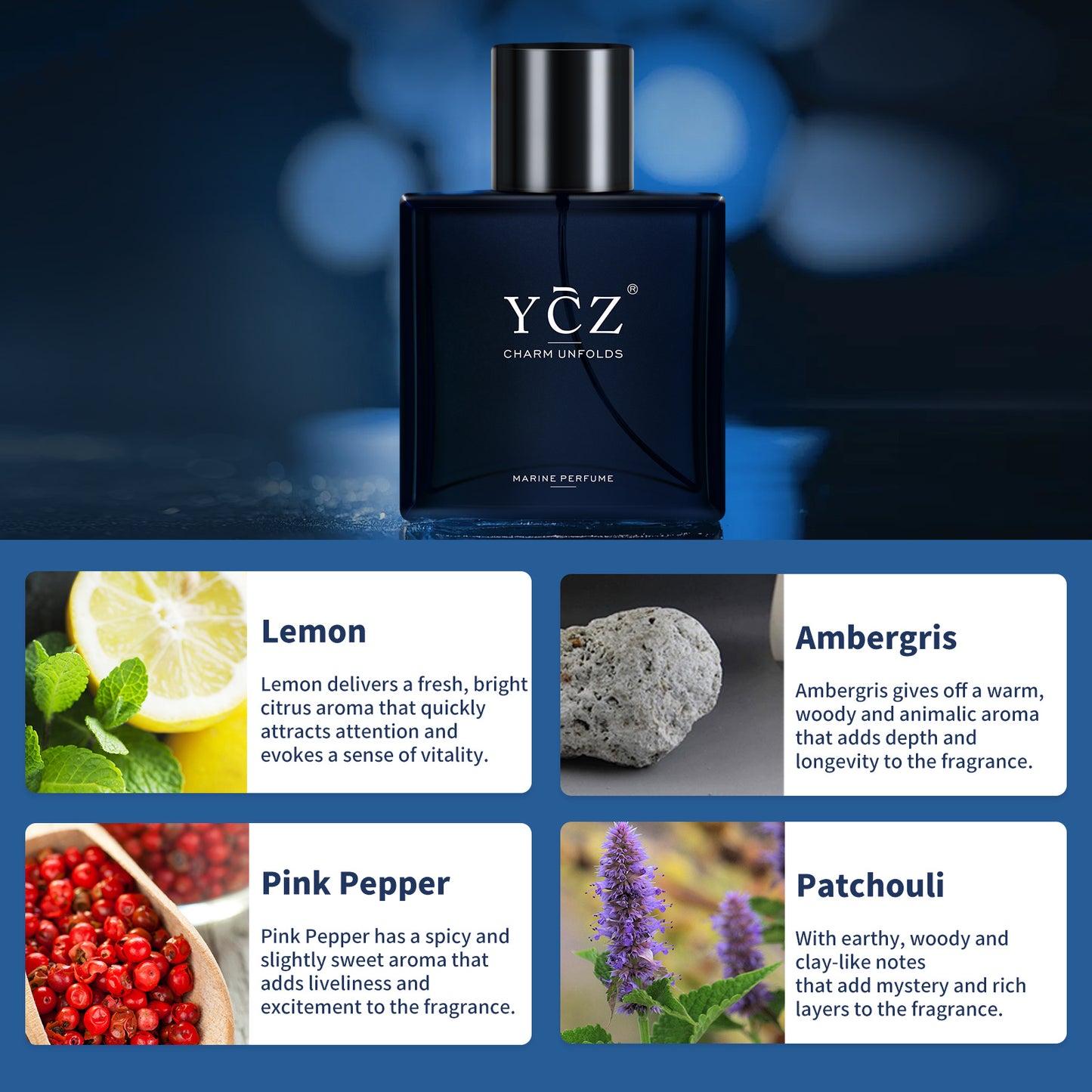 YCZ Woody Fragrance Gift Set For Men Fougere Scent