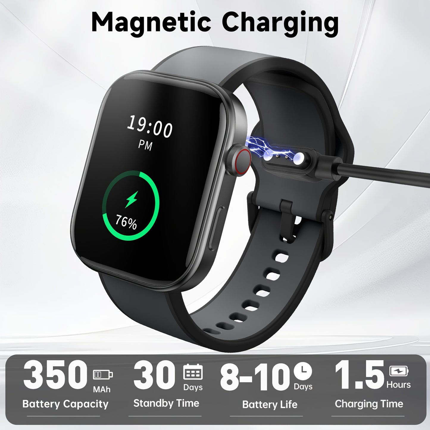 Rechargeable USB Powered Portable Smartwatch Battery Life