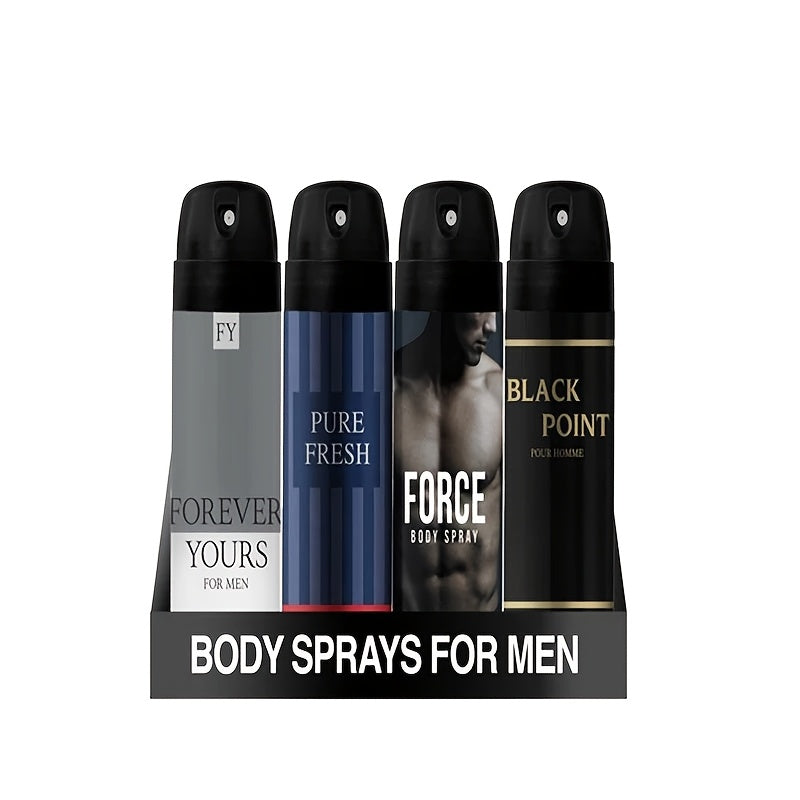 4 Bottles Set Body Spray For Men Perfume Spray Gift