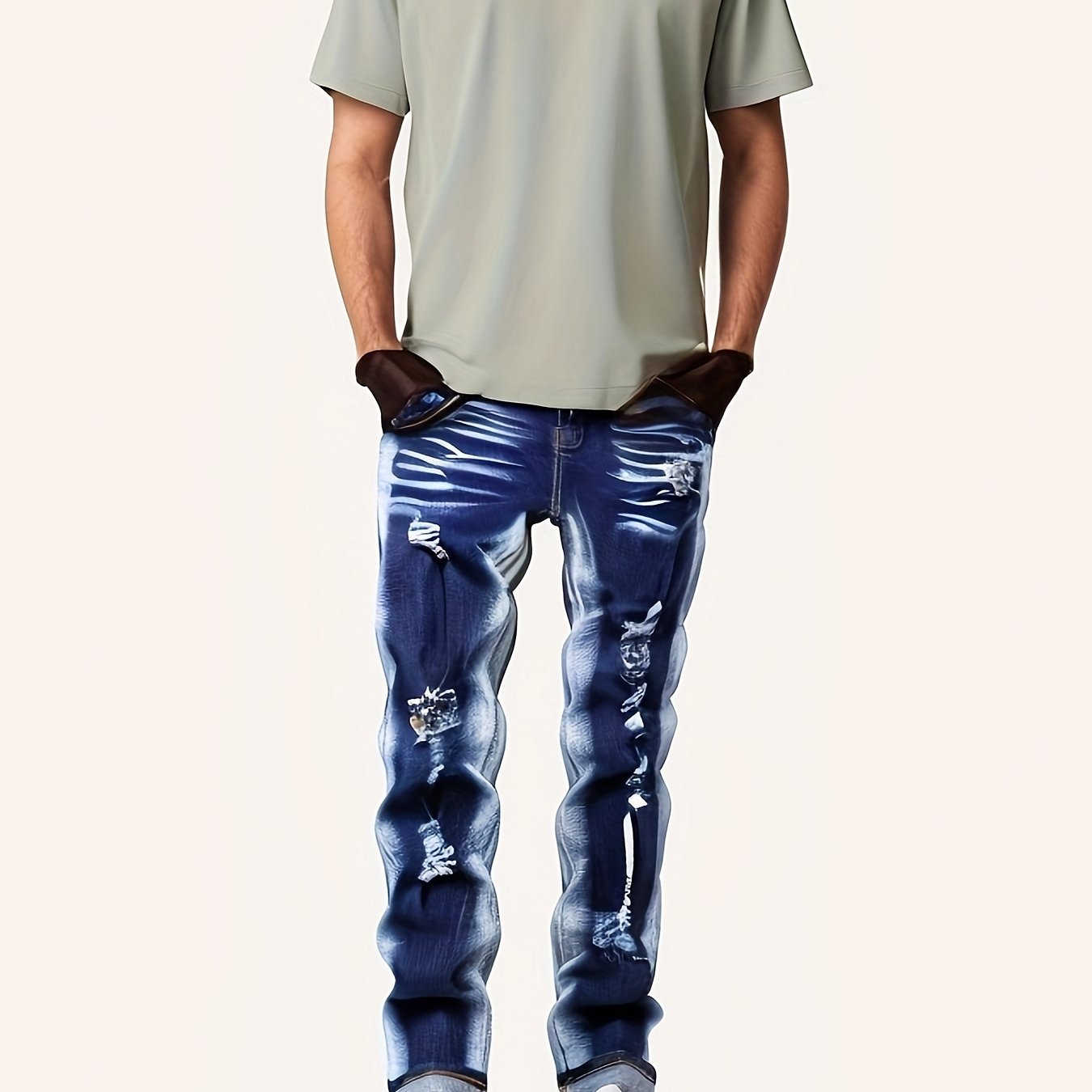 Vintage Ripped Stretch Skinny Jeans