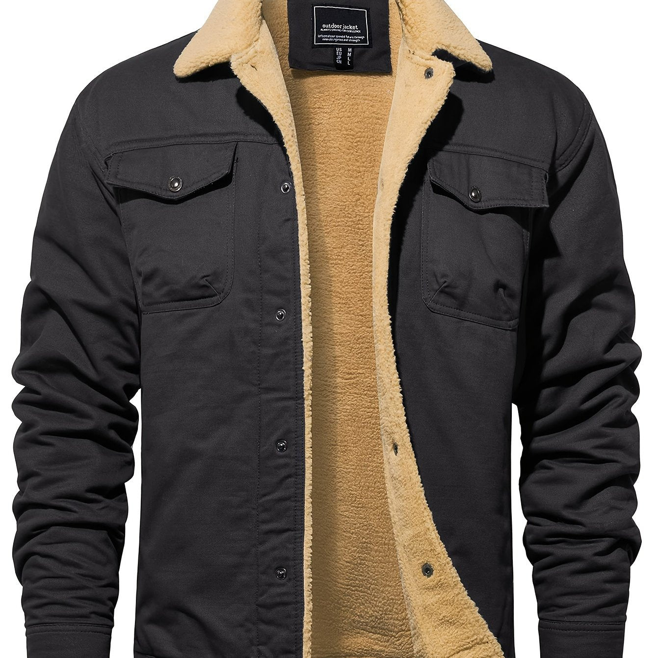 Vintage Cotton Snap Button Shirt For Men Everyday Classic