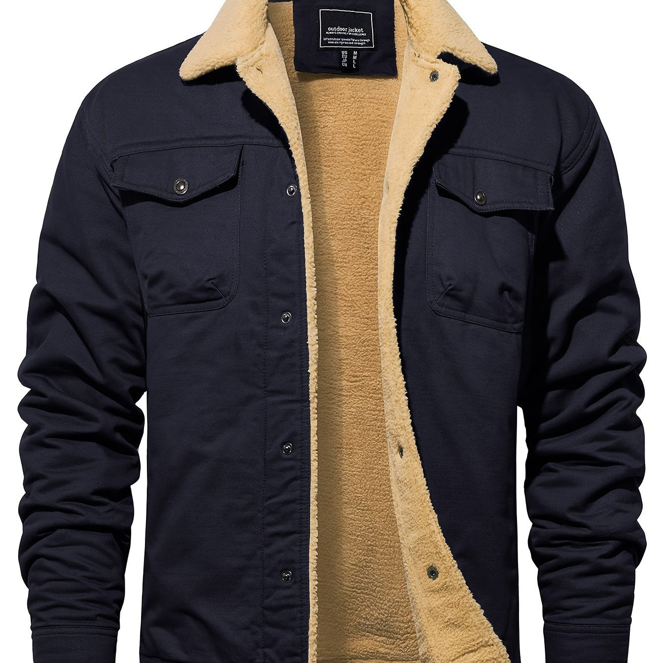 Vintage Cotton Snap Button Shirt For Men Everyday Classic