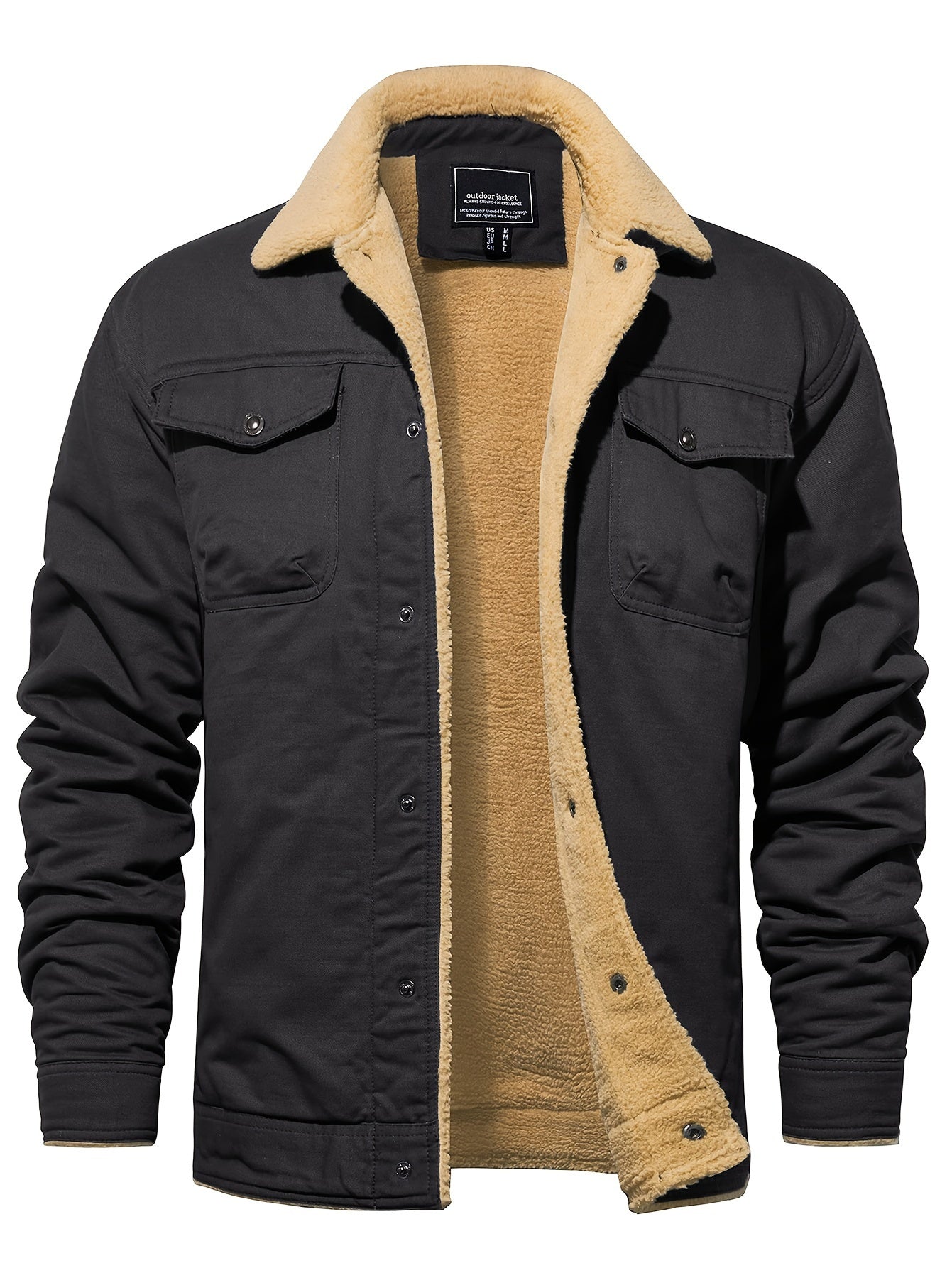 Vintage Cotton Snap Button Shirt For Men Everyday Classic