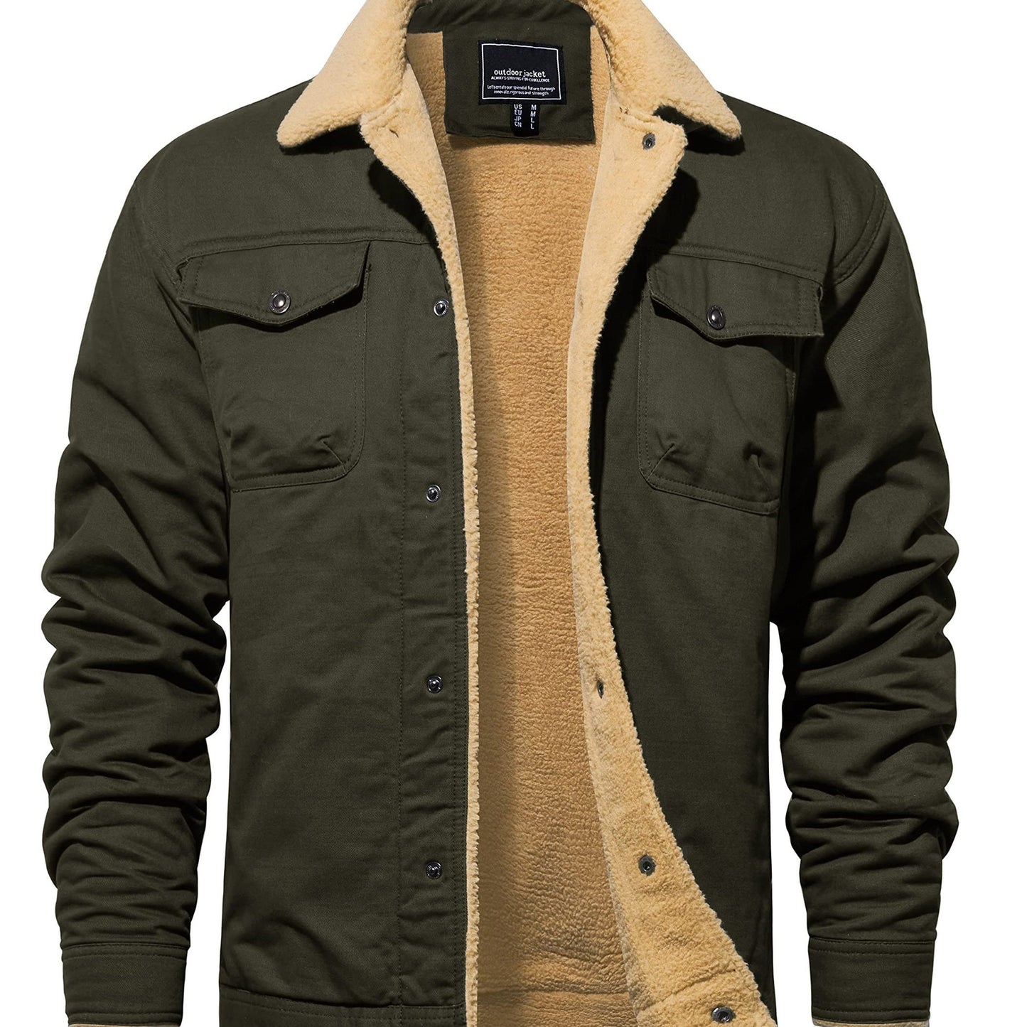 Vintage Cotton Snap Button Shirt For Men Everyday Classic