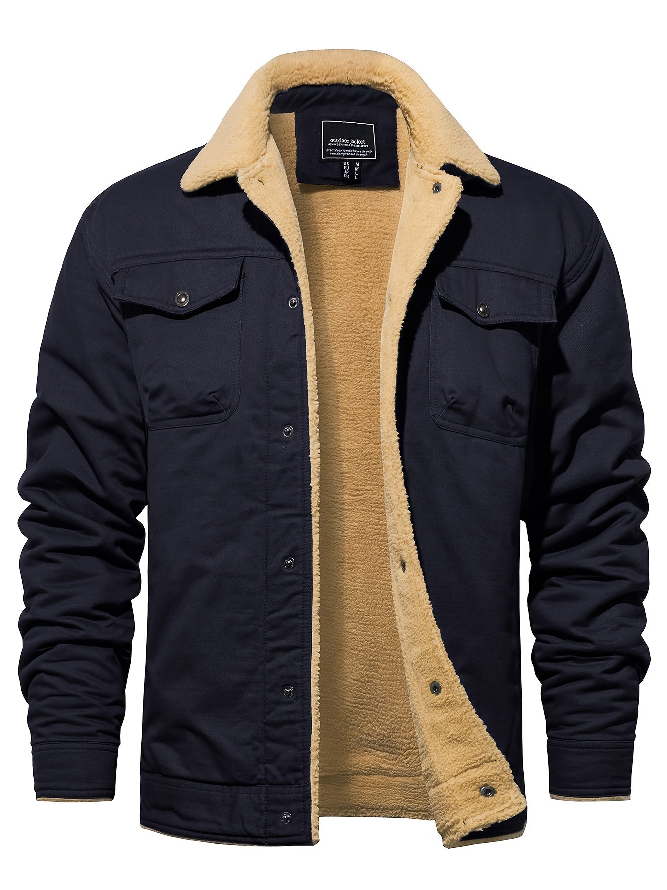 Vintage Cotton Snap Button Shirt For Men Everyday Classic