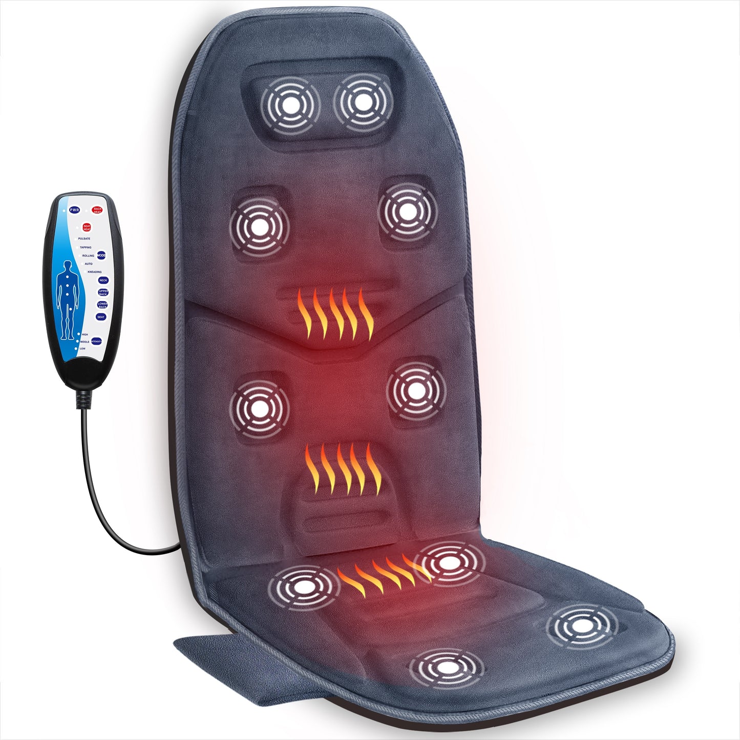 Heated Vibration Massage Seat Cushion for Back and Chair