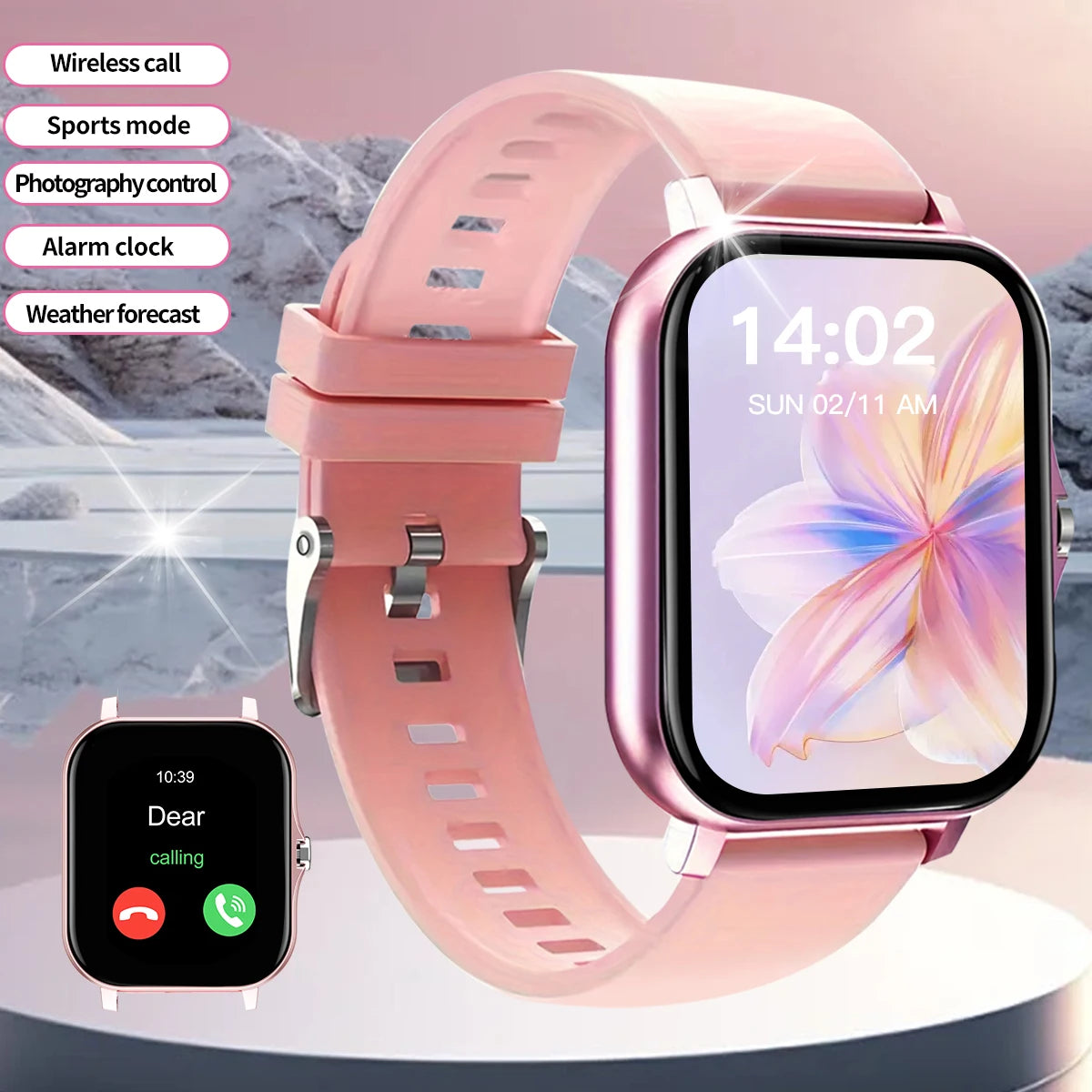 Smart Fitness Watch with Call and Message Alerts