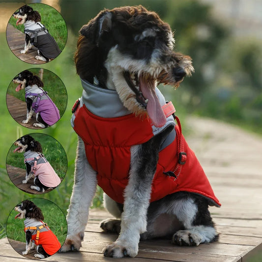 Winter Dog Harness Vest Clothes Waterproof Warm Jacket for Small Dogs Shih Tzu Chihuahua Pug