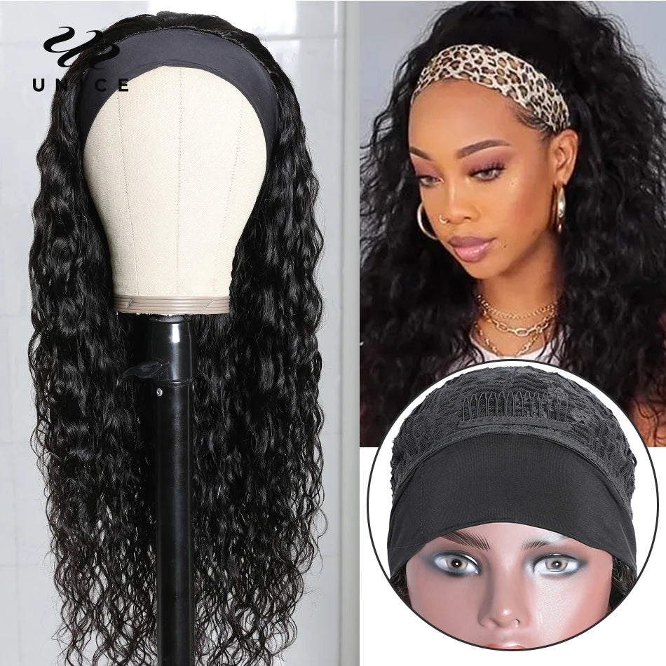 Unice Hair Headband Wig Water Wave Human Hair For Women