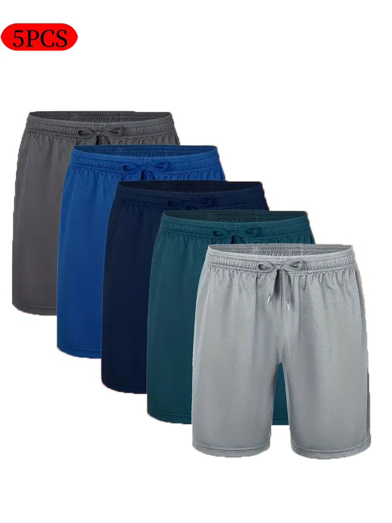 BookerBoutique25 Men's Casual Shorts Drawstring Waistband