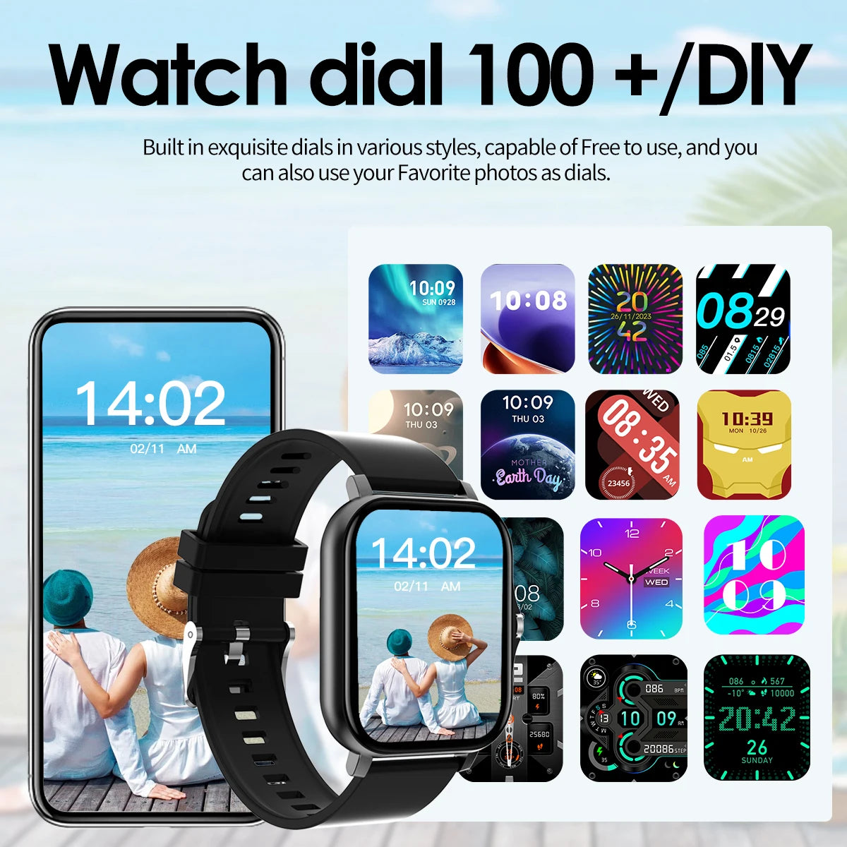 Smart Fitness Watch with Call and Message Alerts