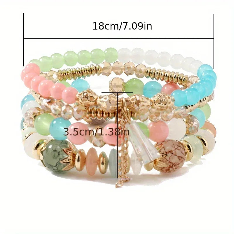 Bohemian Beaded Bracelets Set for Fashionable Summer Style