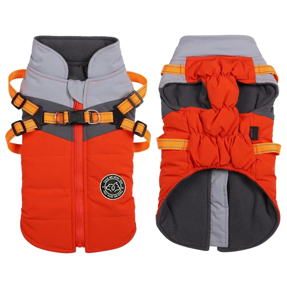 Winter Dog Harness Vest Clothes Waterproof Warm Jacket for Small Dogs Shih Tzu Chihuahua Pug