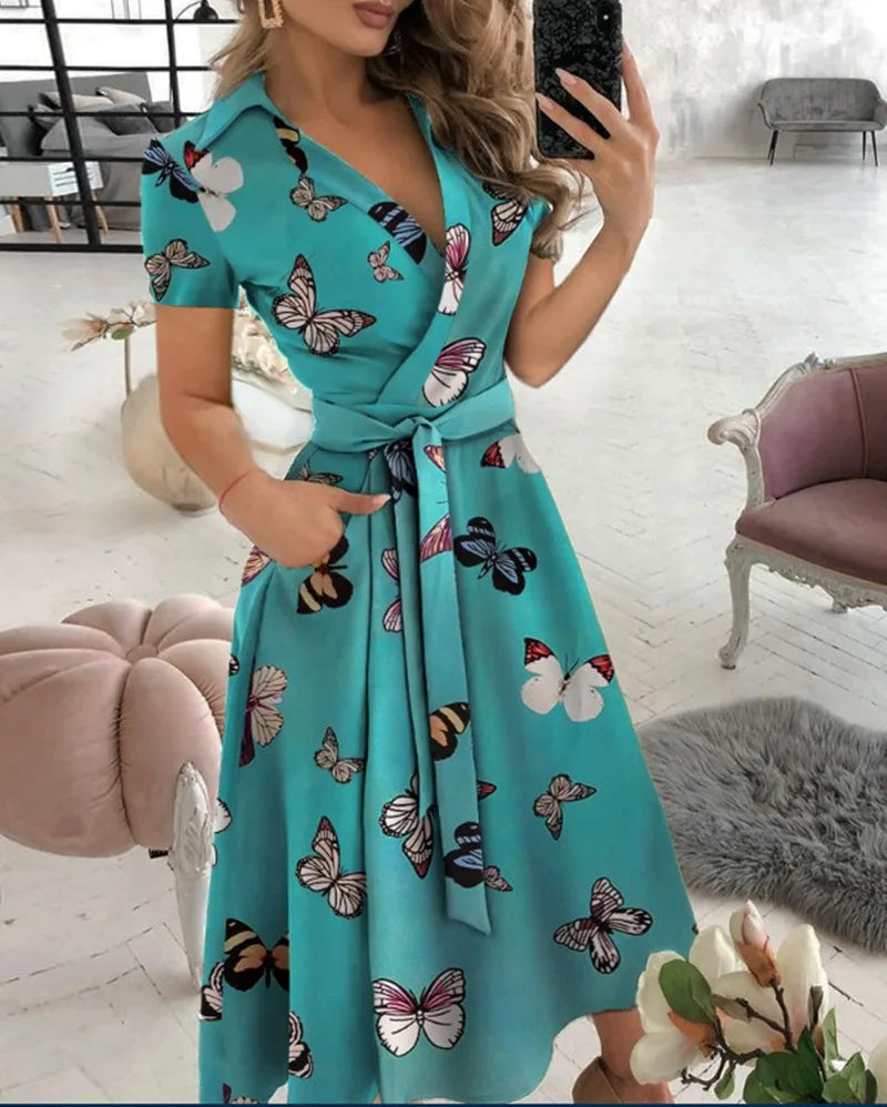 BookerBoutique25 Rainbow Striped Jersey Maxi Dress Casual