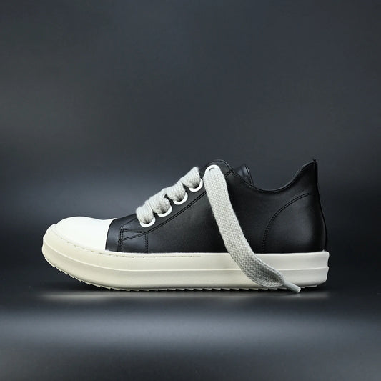 Men Shoe Black Canvas Low Top Women Sneaker OwensQuality Lace Up