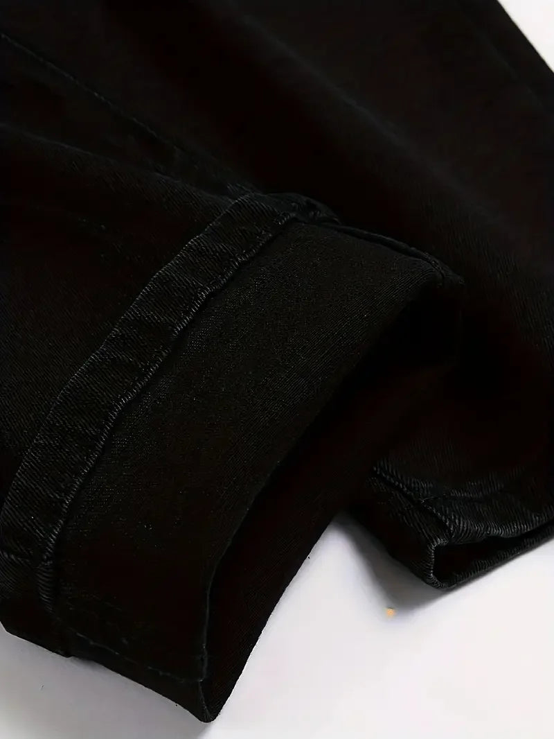 BookerBoutique25 Casual Slim Fit Washed Jeans For Men