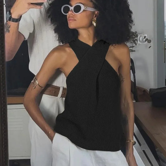 BookerBoutique25 Womens Casual V Neck Tank Top Knit