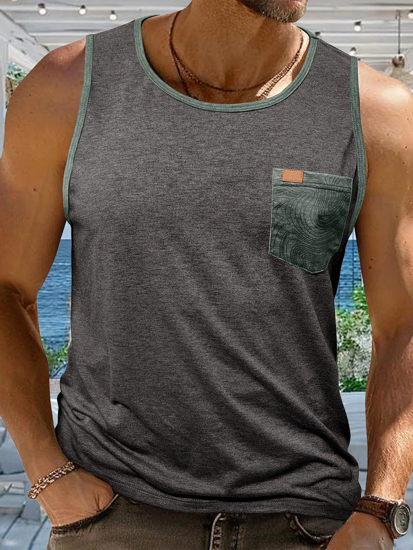 Men's Sleeveless Crew Neck Tank Top for Workouts and Casual Wear Stay Cool and Stylish All Year Round Versatile Men Tank Top in Multiple Colors