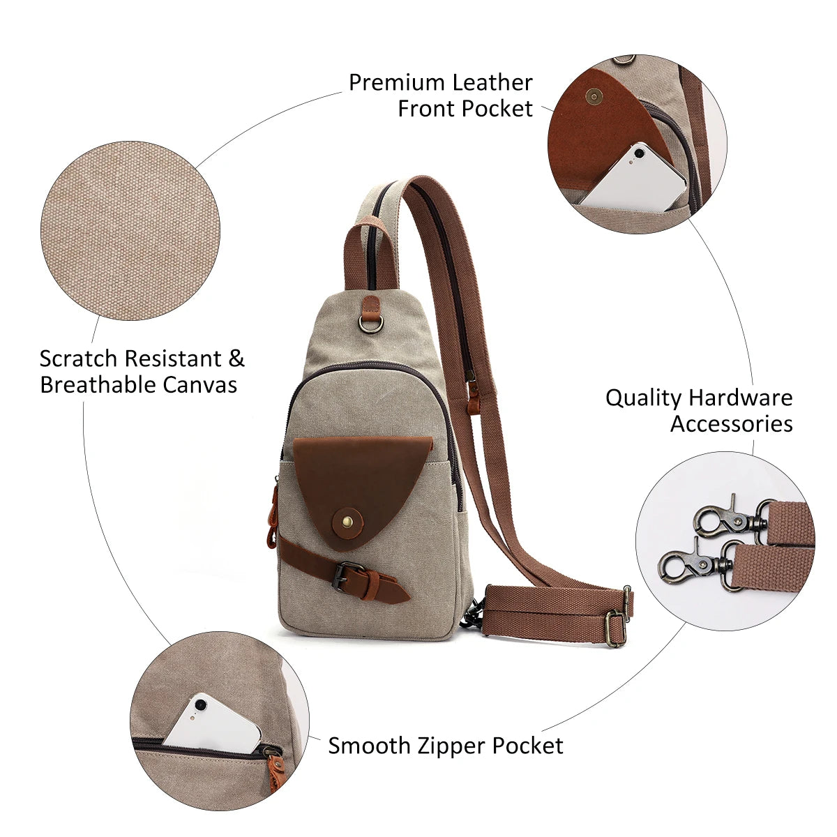 KL928 Canvas Sling Bag