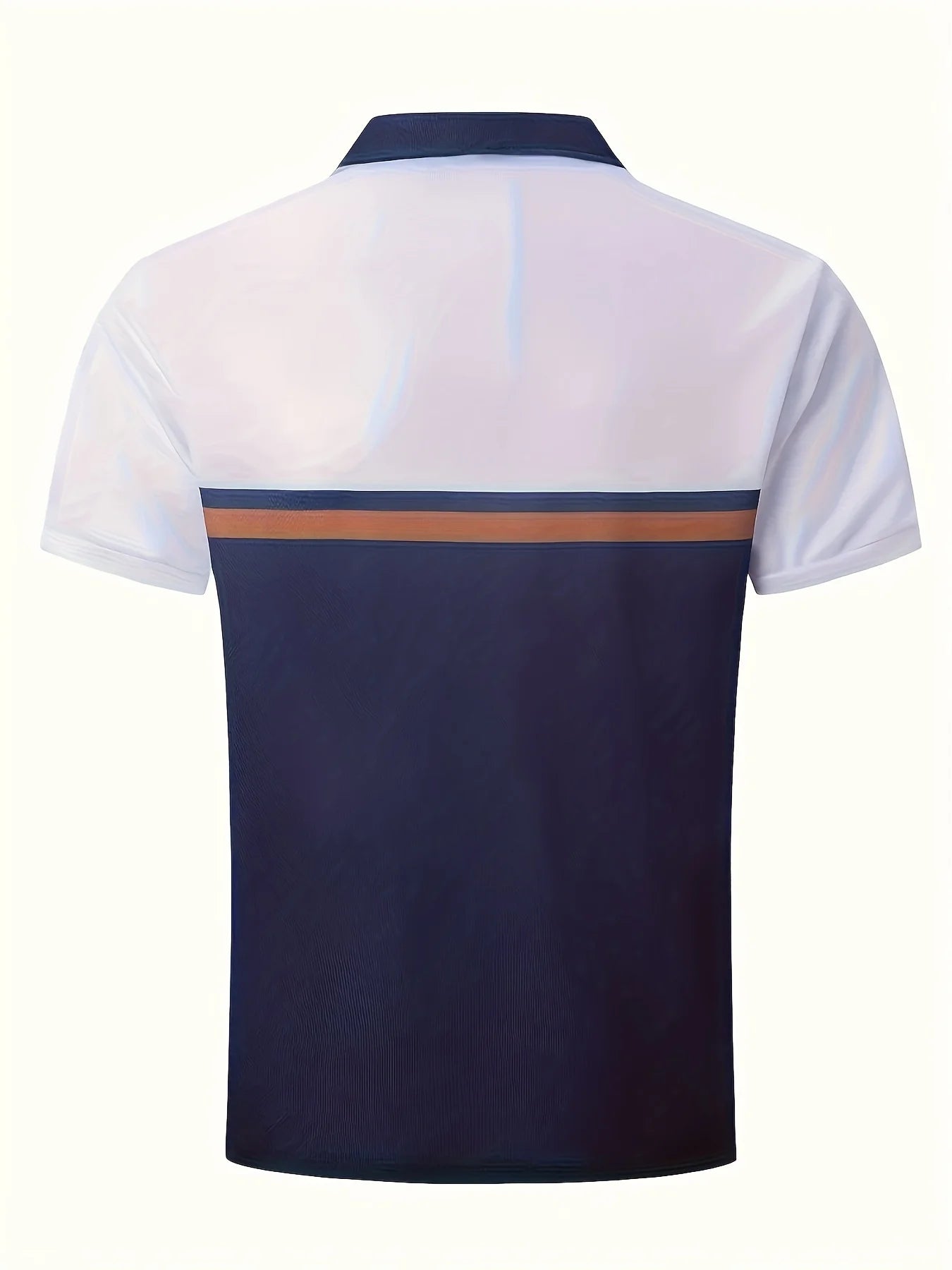 Men's Fashionable Casual Short Sleeve Buttoned Polo Shirt with Lapel Pullover for Men