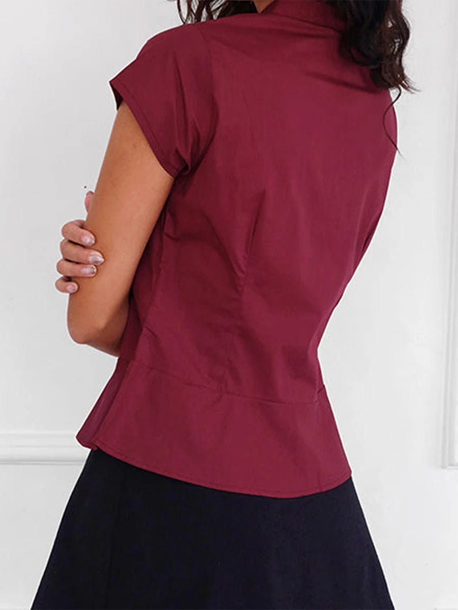 Women s Casual V-Neck T-Shirt Loose Fit Summer Tops for Ladies