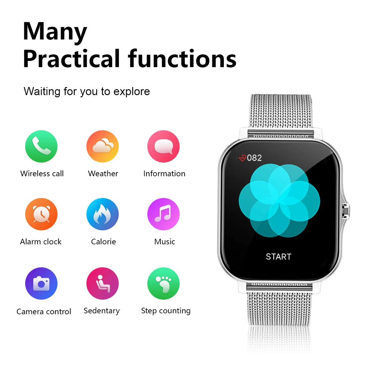 BookerBoutique25 Smart Watch Wireless Calling FitnessTracker