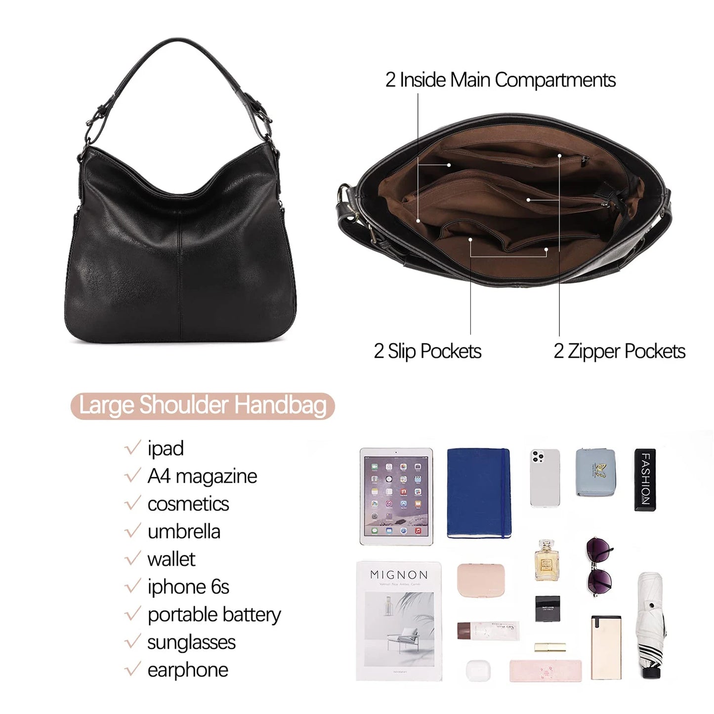 BookerBoutique25 KL928 PU Leather Shoulder Crossbody Bag