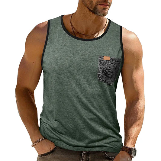 Men's Sleeveless Crew Neck Tank Top for Workouts and Casual Wear Stay Cool and Stylish All Year Round Versatile Men Tank Top in Multiple Colors