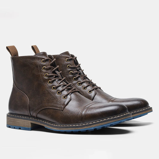 BookerBoutique25 Classic Men Boots Ankle Western Style