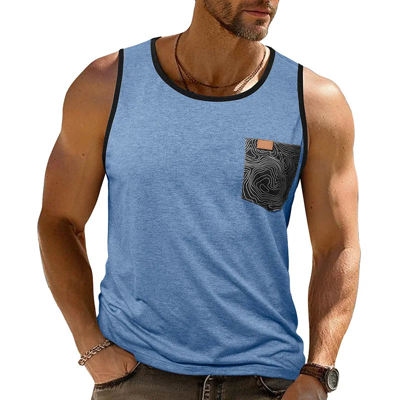 Men's Sleeveless Crew Neck Tank Top for Workouts and Casual Wear Stay Cool and Stylish All Year Round Versatile Men Tank Top in Multiple Colors