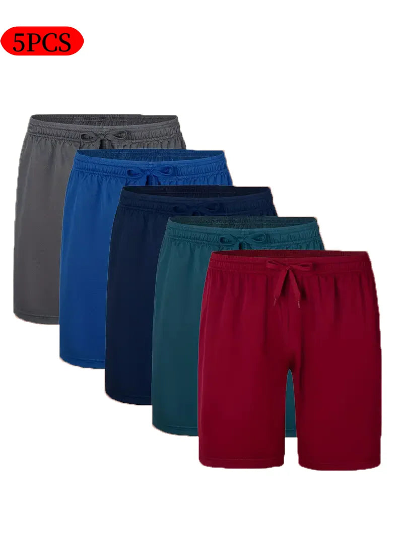 BookerBoutique25 Men's Casual Shorts Drawstring Waistband