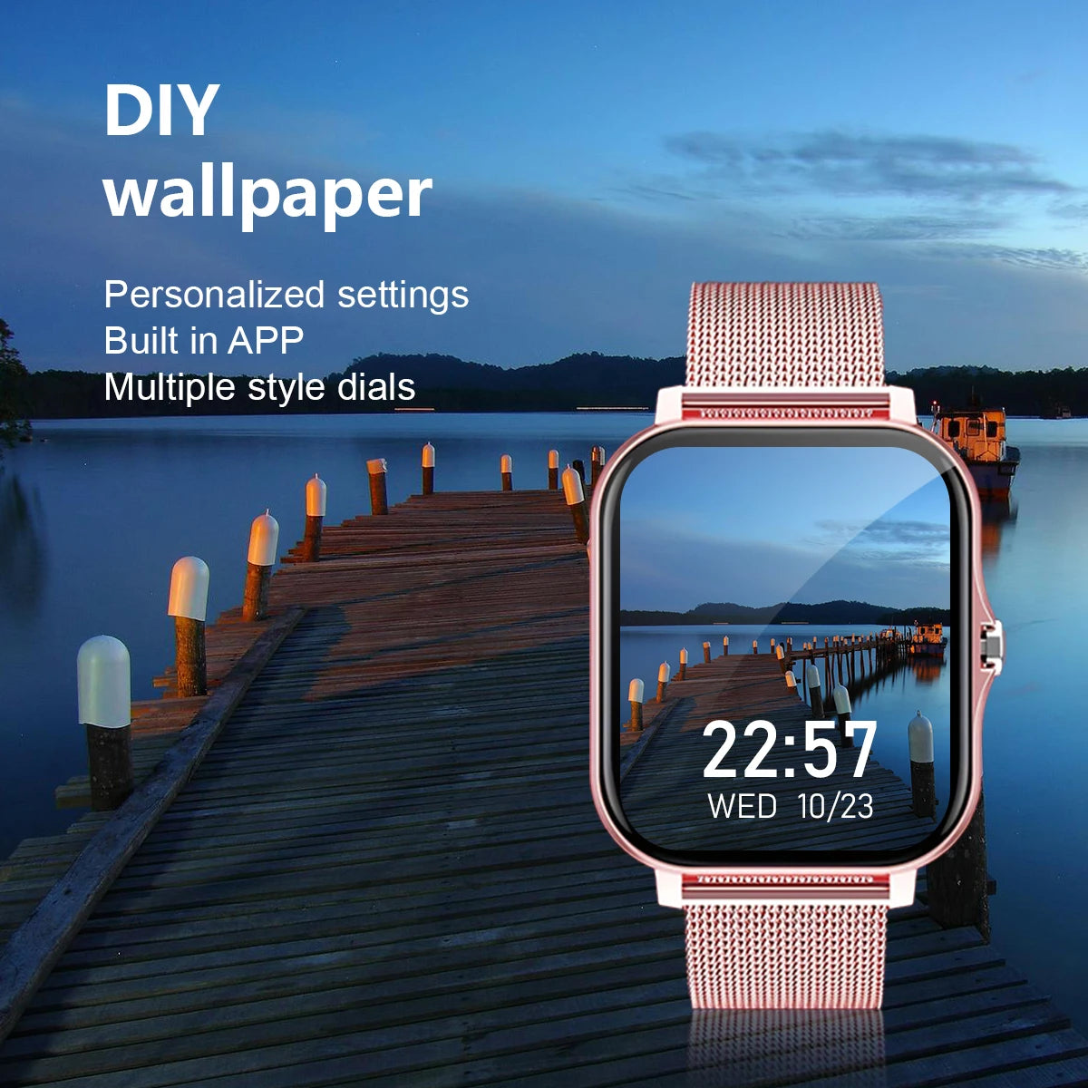 Smart Watch Wireless Calling Dial Fitness Monitoring for iPhone Android