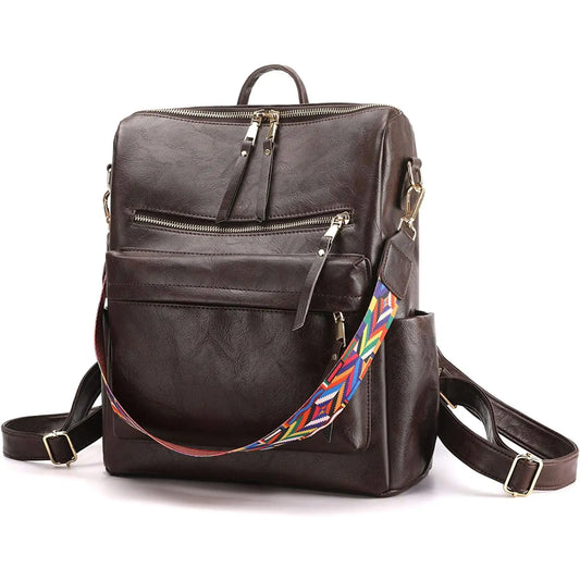 Stylish Women's PU Leather Backpack Purse for Everyday Use