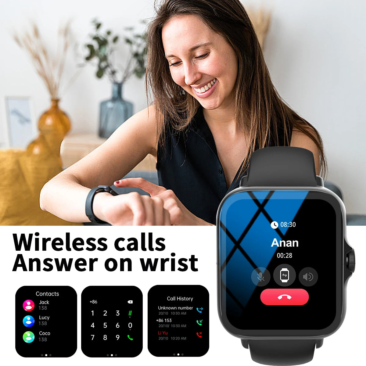 Smart Watch With Multiple Sports Modes And Call Reminders