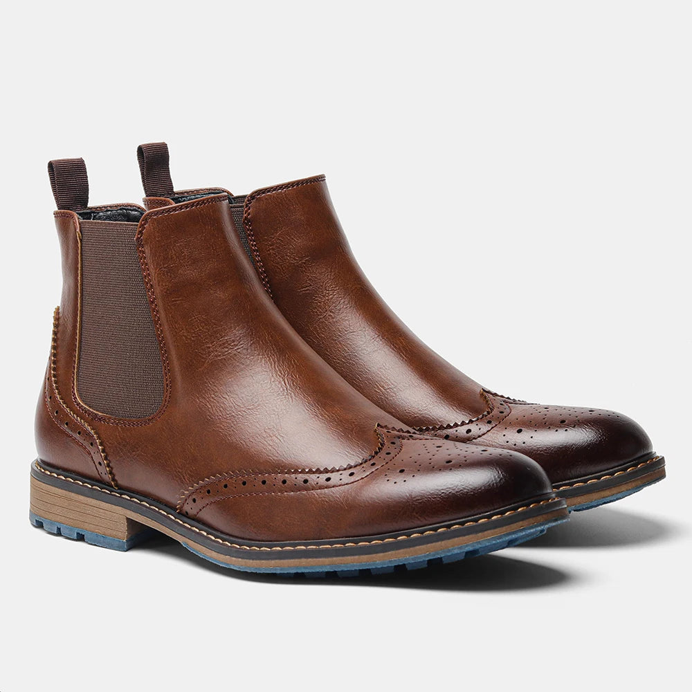 Military Style Lace Up Chelsea Boots for Men