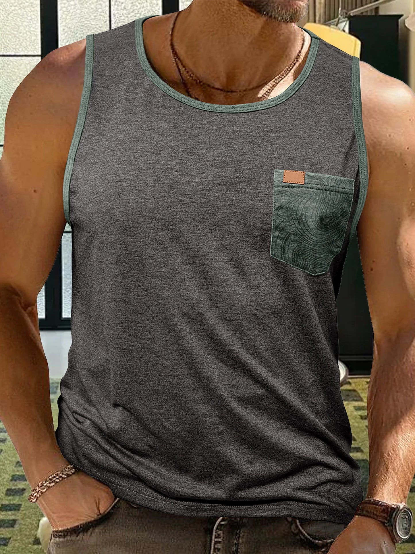 Men's Sleeveless Crew Neck Tank Top for Workouts and Casual Wear Stay Cool and Stylish All Year Round Versatile Men Tank Top in Multiple Colors